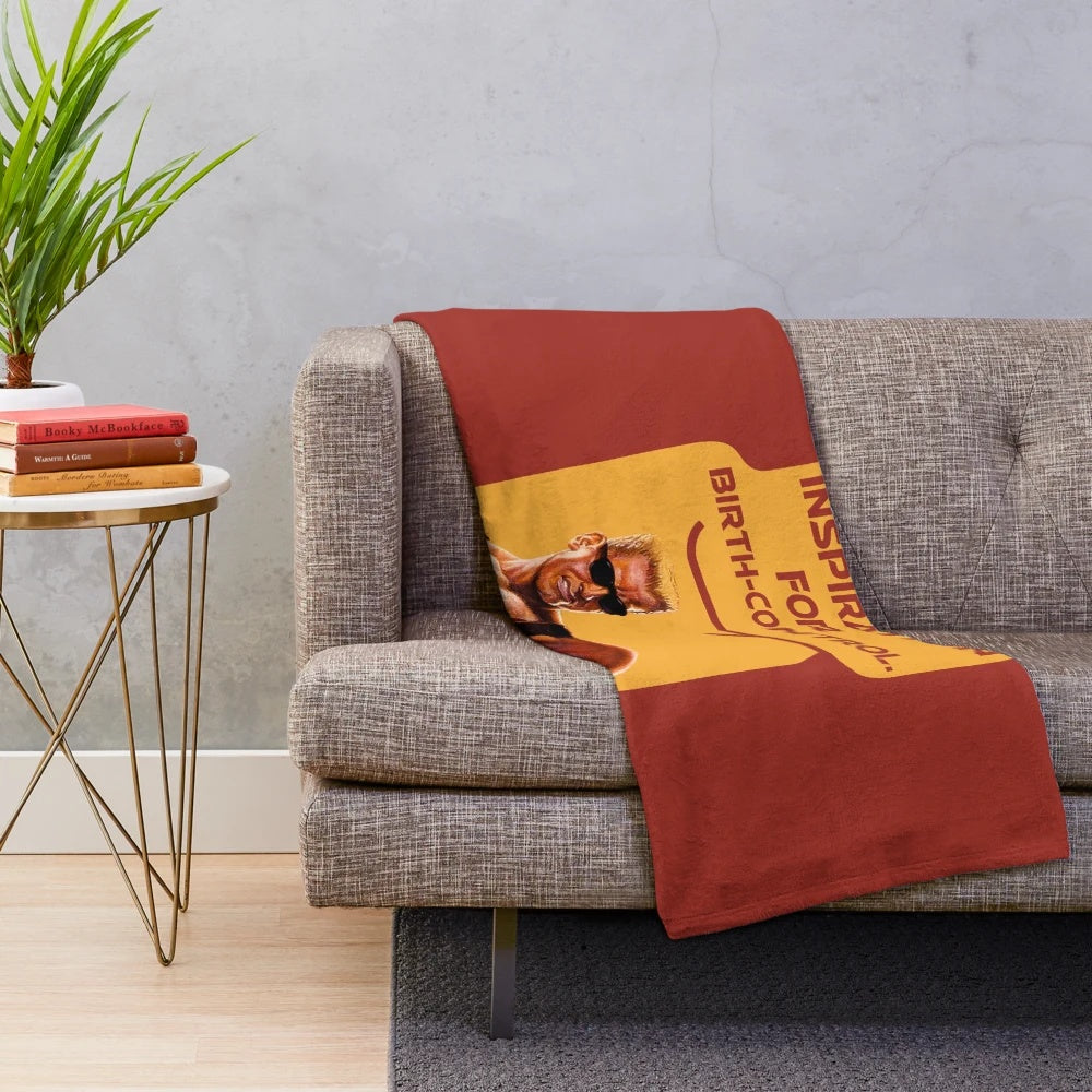 Duke Nukem inspired plush blanket with the quote "You're An Inspiration For Birth-Control
