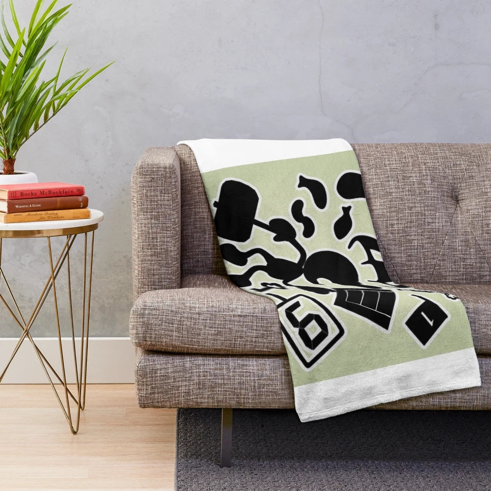 Retro gaming inspired Mr. Game & Watch plush blanket