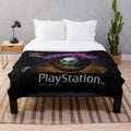 Oddworld inspired plush blanket with retro gaming design