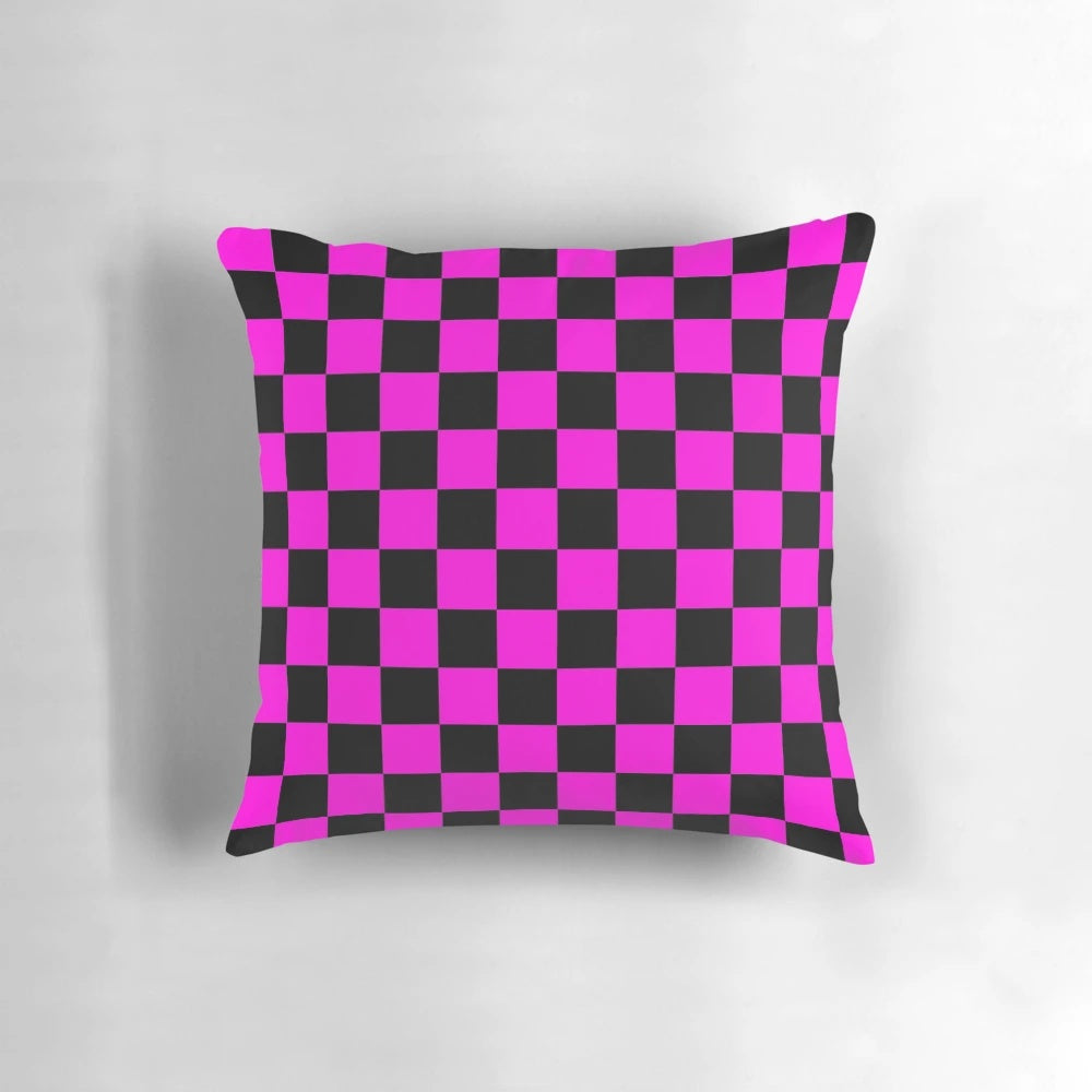 Retro gaming pillow featuring the iconic "missing textures" pattern from the popular Garry's Mod game
