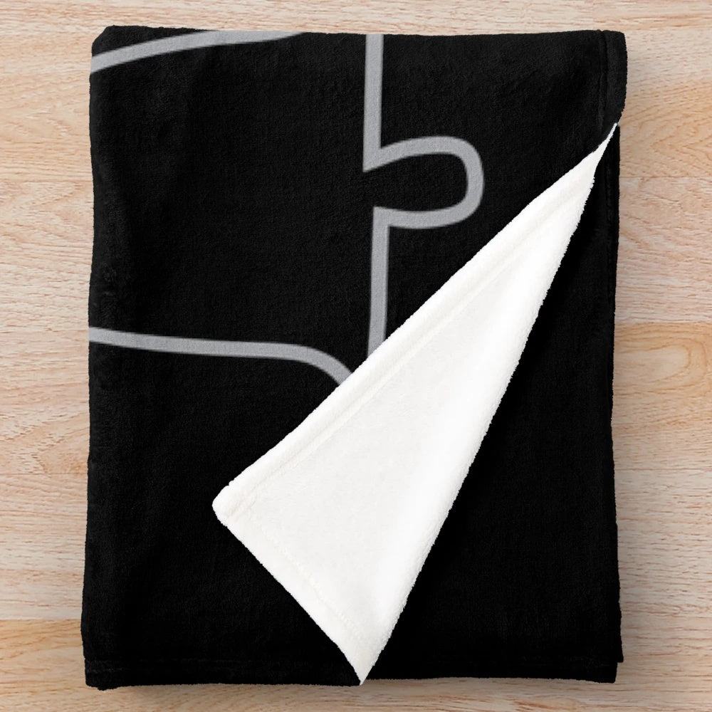 Retro gaming plush blanket featuring 8-bit pixel art of Mr. Game & Watch
