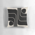 Retro geometric design pillow in vibrant colors