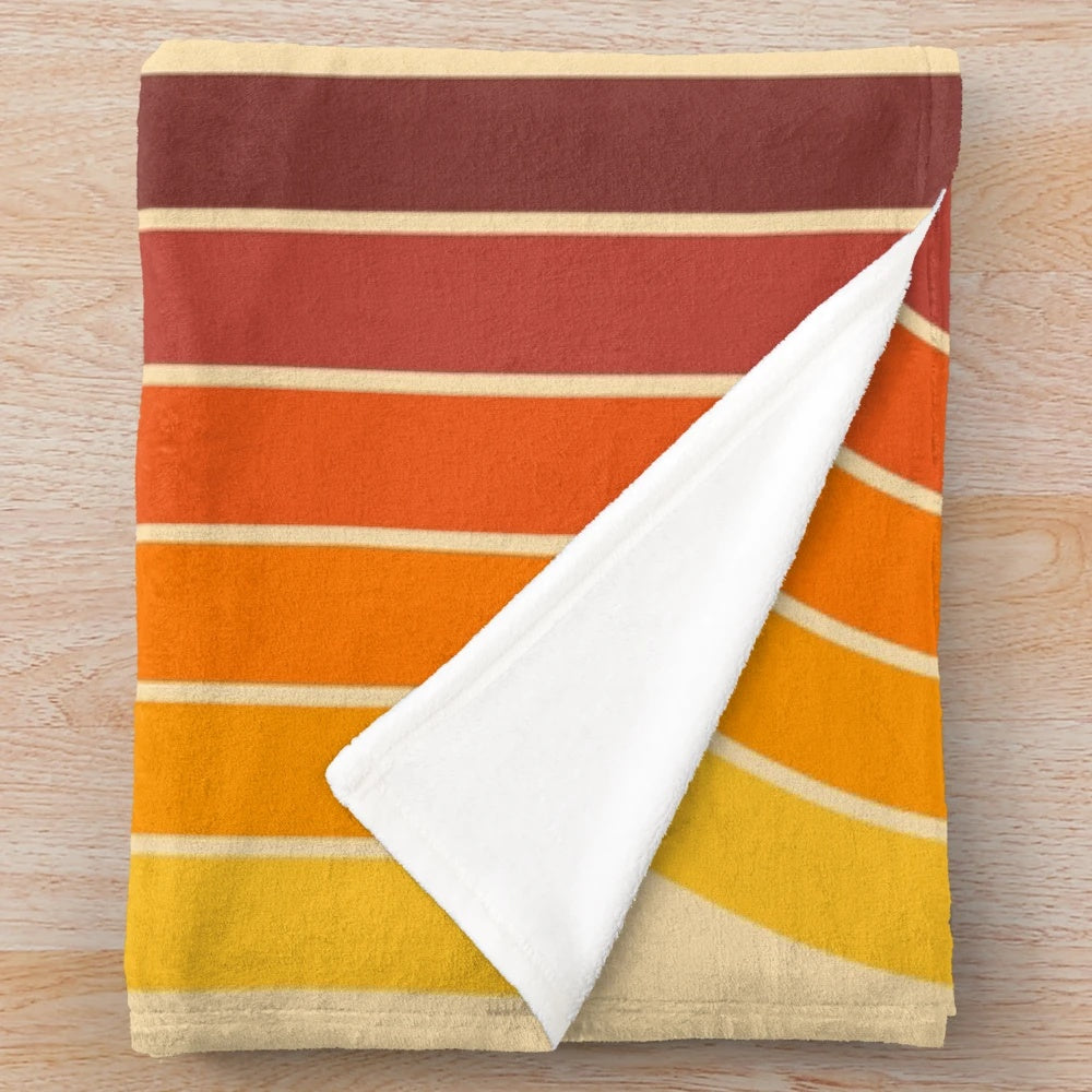 Retro geometric double arch design plush blanket