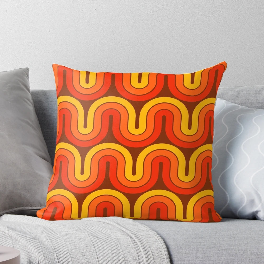 Retro geometric gradient design 839 pillow with vibrant colors and modern styling