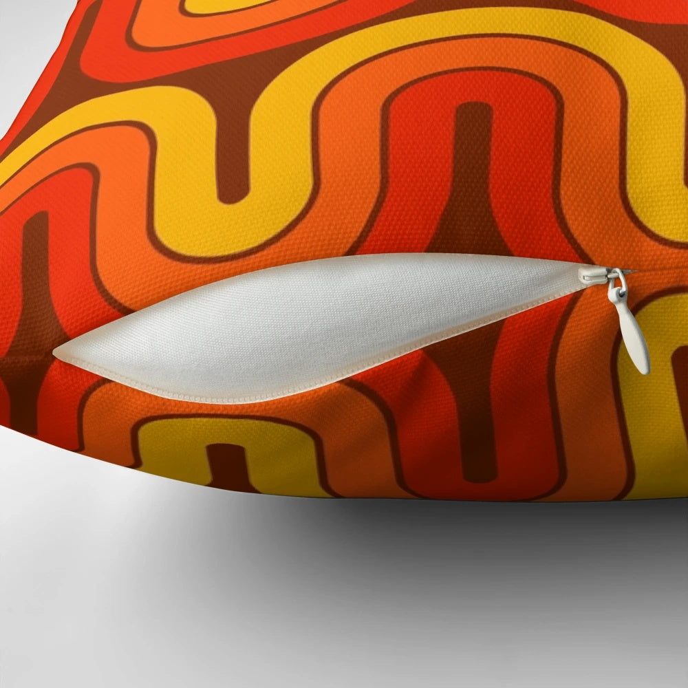 Retro geometric gradient design 839 pillow with vibrant colors and modern styling
