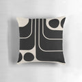 Retro geometric mid century modern 630 pillow with vintage 1950s 1960s inspired design