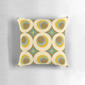 Vibrant geometric pattern mid-century modern style accent pillow