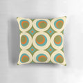 Stylish mid-century modern retro geometric pattern throw pillow