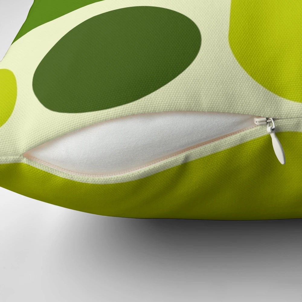 Vibrant retro geometric pattern pillow in a contemporary style