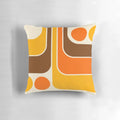 Retro geometric pattern pillow in autumnal colors