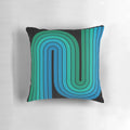 Retro geometric double arch design 598 pillow in vibrant colors
