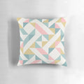 Retro geometric pattern 10-inch square throw pillow with diamond and triangle design