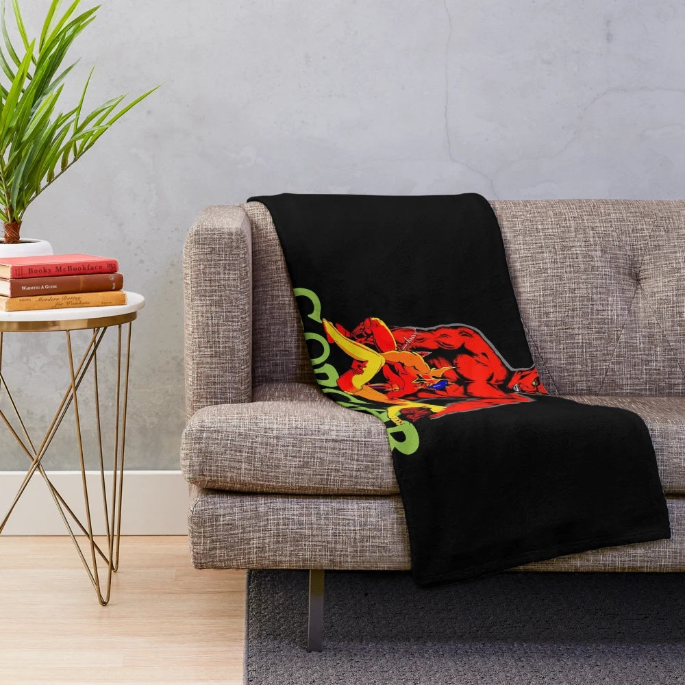 Soft Plush Blanket Featuring the Iconic Gorgar Pinball Character