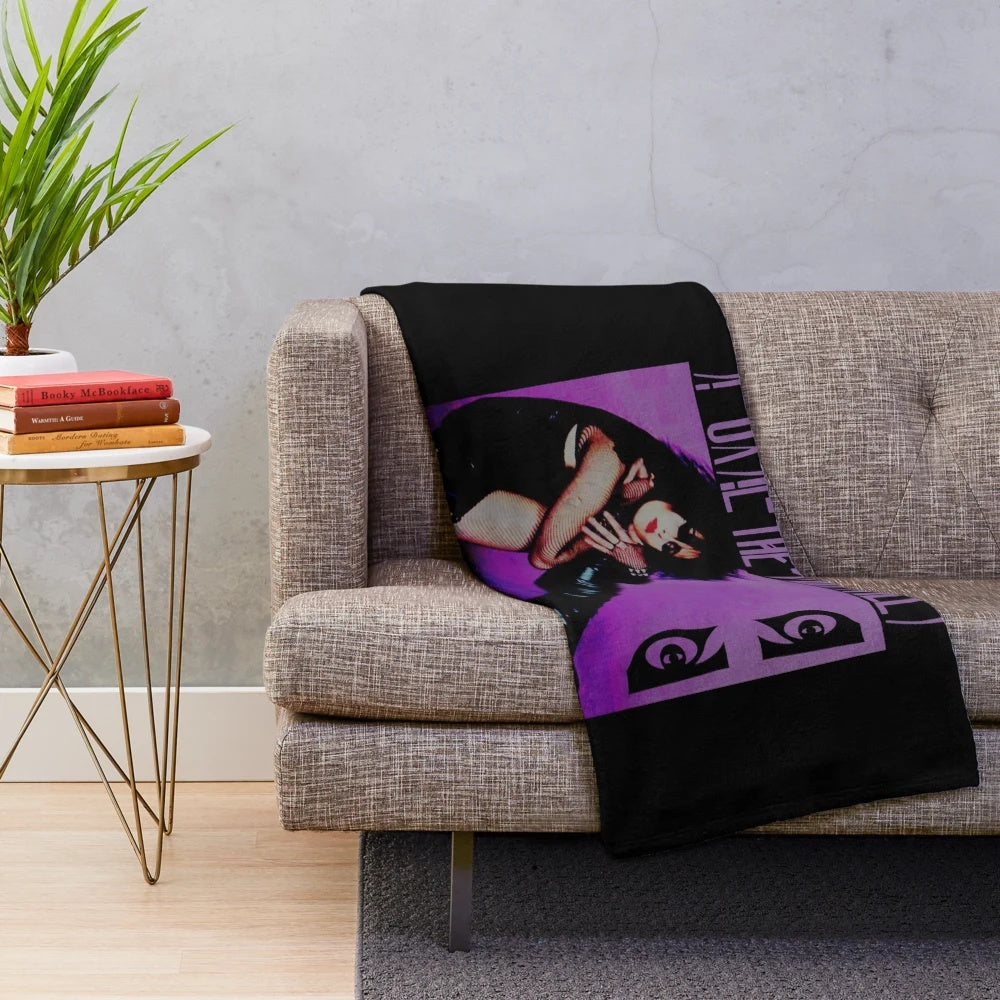 Plush blanket featuring the iconic Siouxsie and the Banshees logo and design