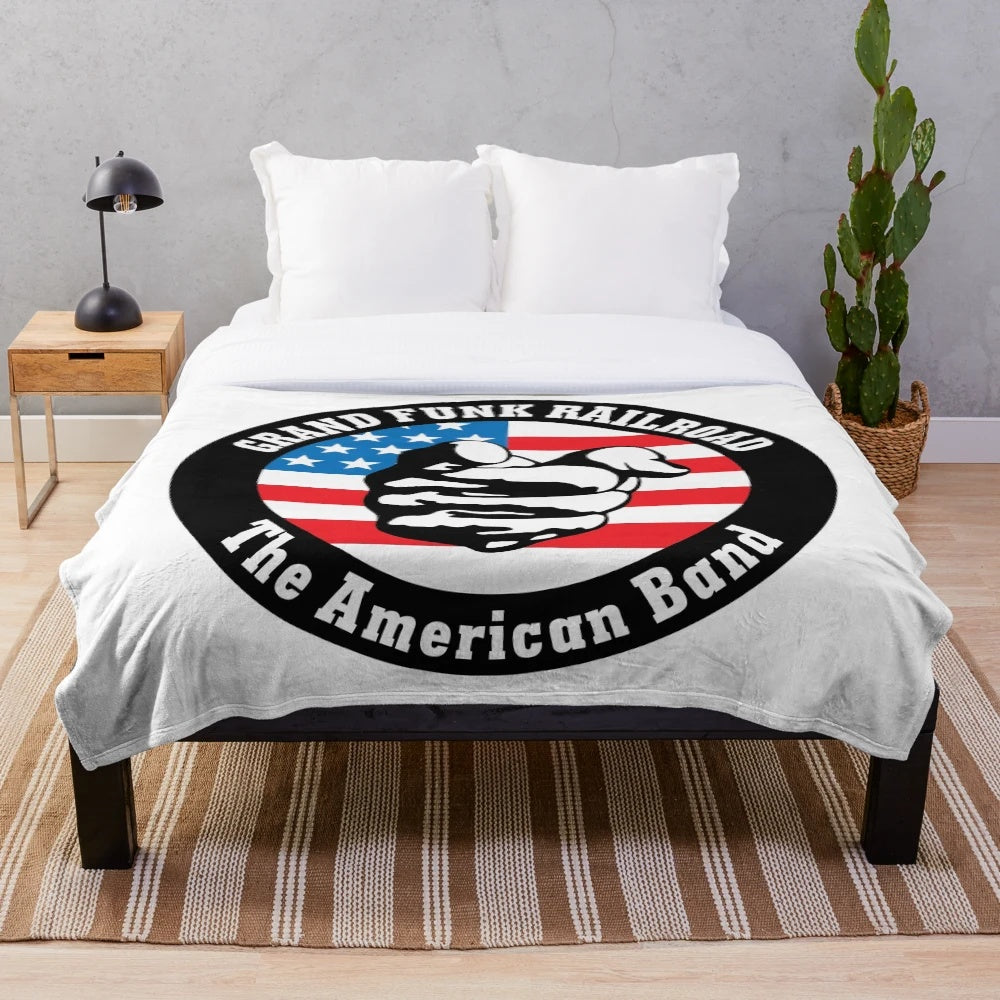 Grand Funk Railroad inspired plush blanket