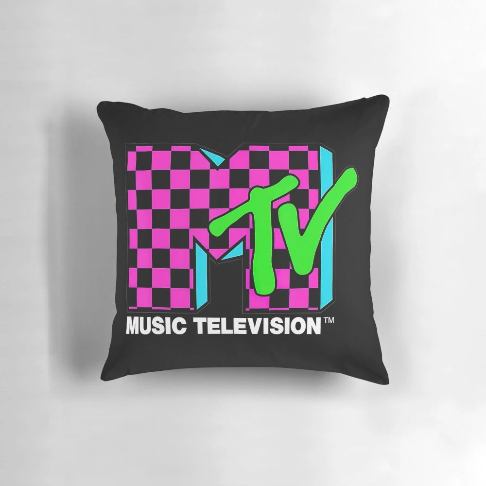 Retro graphic design essential pillow featuring vintage shapes, pop art patterns, and a cool abstract aesthetic.