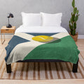 Retro and graphic tennis ball plush blanket