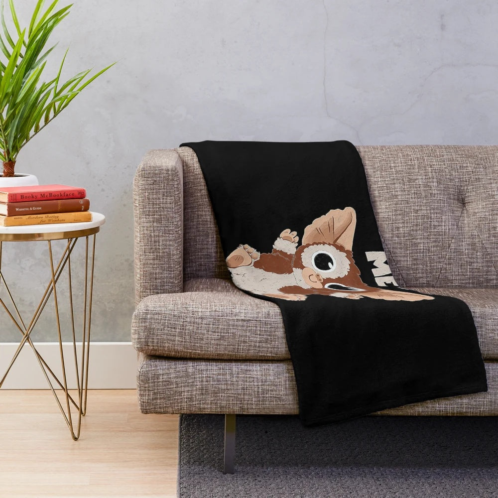 Gremlins Plush Blanket featuring the classic 1980s movie character Gizmo