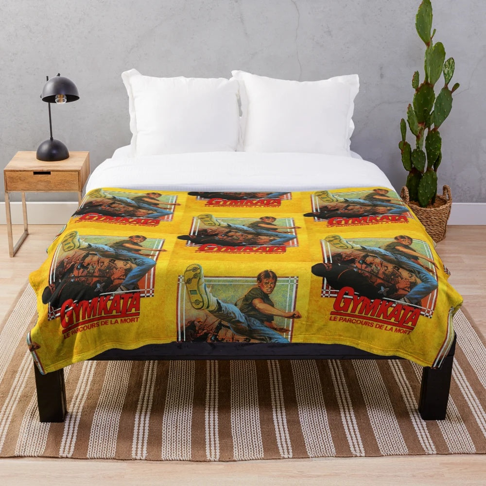 Gymkata movie-themed plush blanket