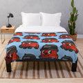 Cozy plush blanket inspired by the iconic Henry Hoover vacuum cleaner