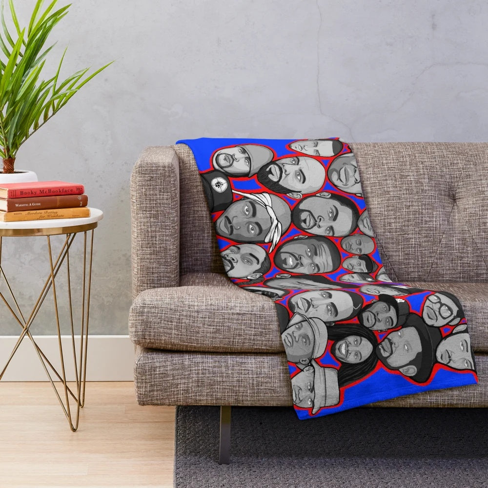 Old school hip hop legends collage art plush blanket
