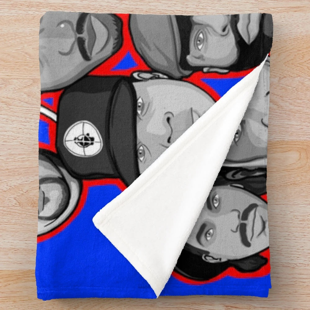 Old school hip hop legends collage art plush blanket