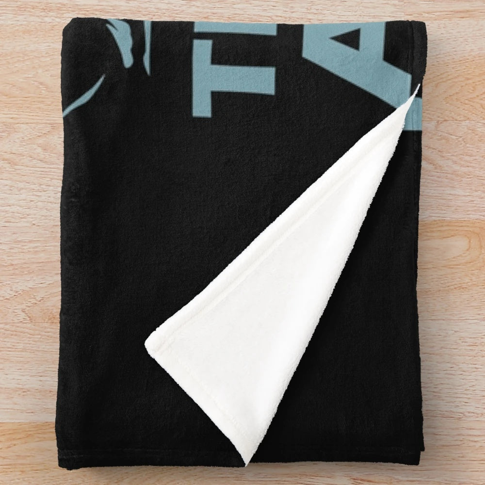 The Dude Abides" inspired plush blanket with retro hipster design