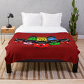 Retro Hoover Inspired Plush Blanket with Classic Vacuum Cleaner Design