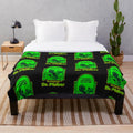 Plush blanket featuring illustration of Doctor Phibes from 1970s horror cult classic
