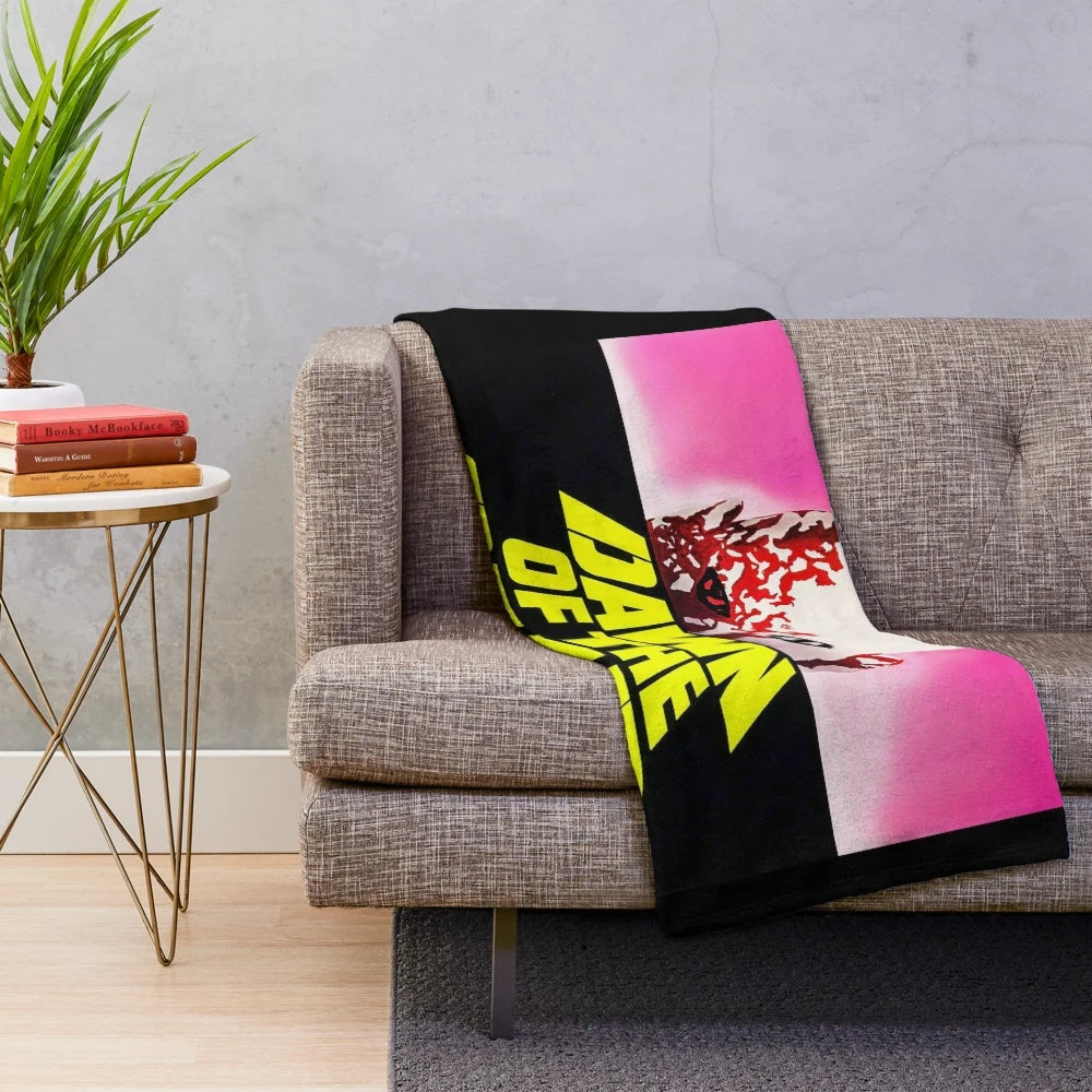 Plush Blanket Featuring Iconic Dawn of the Dead Imagery