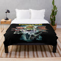 Retro horror movie inspired plush blanket