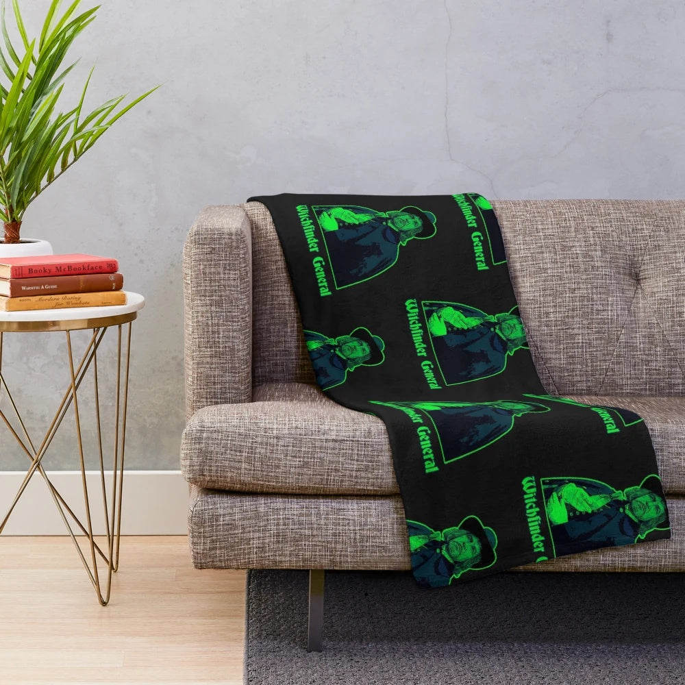 Retro horror movie inspired plush blanket