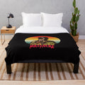 Retro horror movie-inspired plush blanket with Nail Gun Massacre design