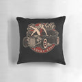Retro Hot Rod Classic Rockabilly Lucky Girl Throw Pillow