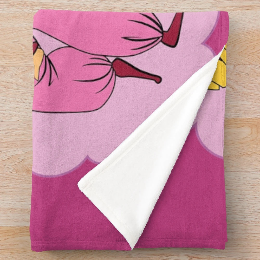 Retro I Dream of Jeannie themed plush blanket
