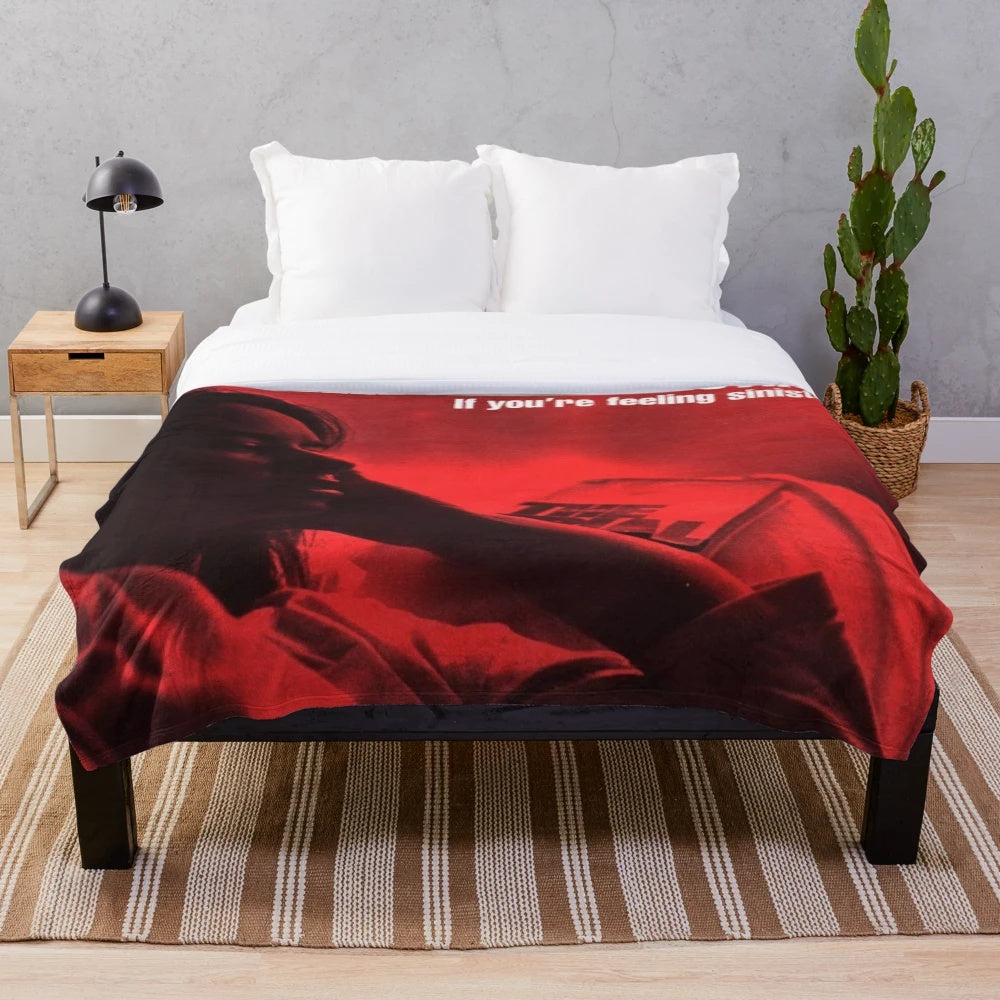Plush blanket featuring the album cover art of Belle and Sebastian's "If You're Feeling Sinister