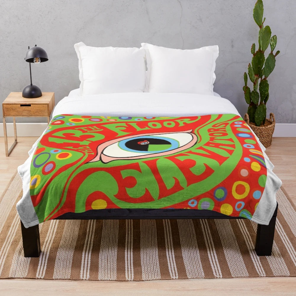 13th Floor Elevators Plush Blanket featuring classic rock album artwork