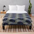 Cozy plush blanket featuring a vintage 1951 Chevrolet Deluxe design