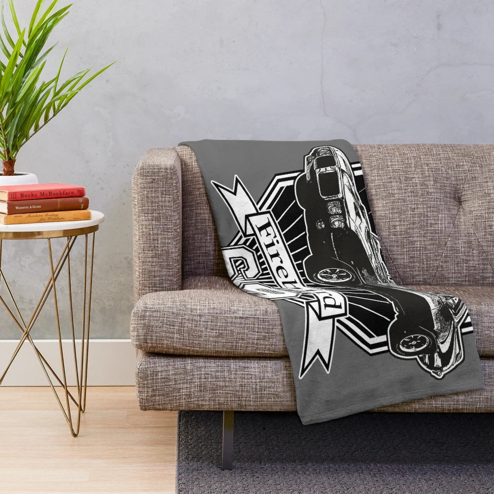 1969 Firebird muscle car inspired plush blanket