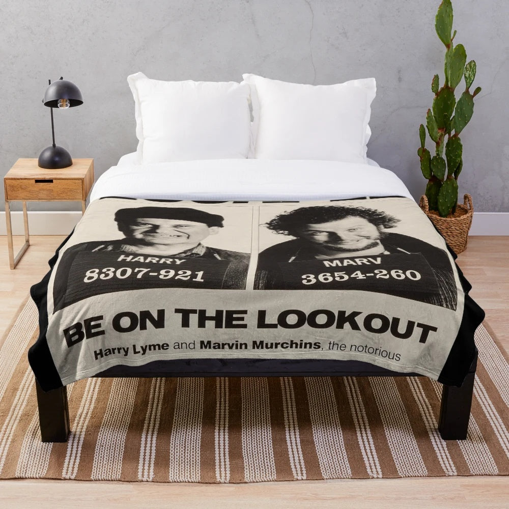 Vintage-style Home Alone movie plush blanket