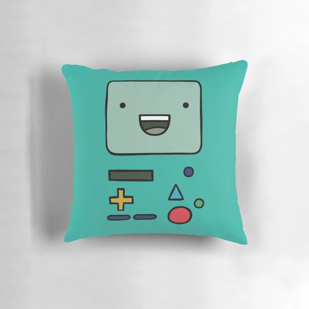 Retro-inspired BMO plush pillow from the popular animated series Adventure Time