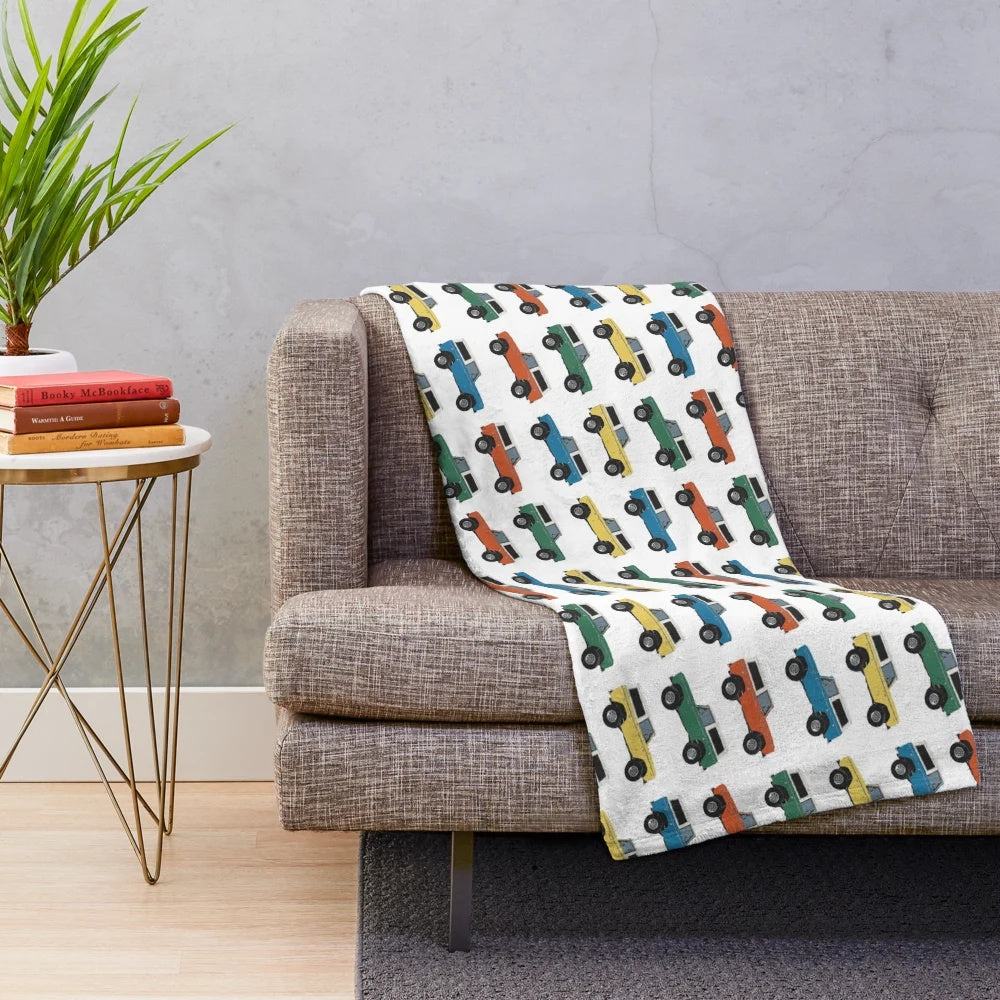 Classic Ford Bronco-inspired plush blanket