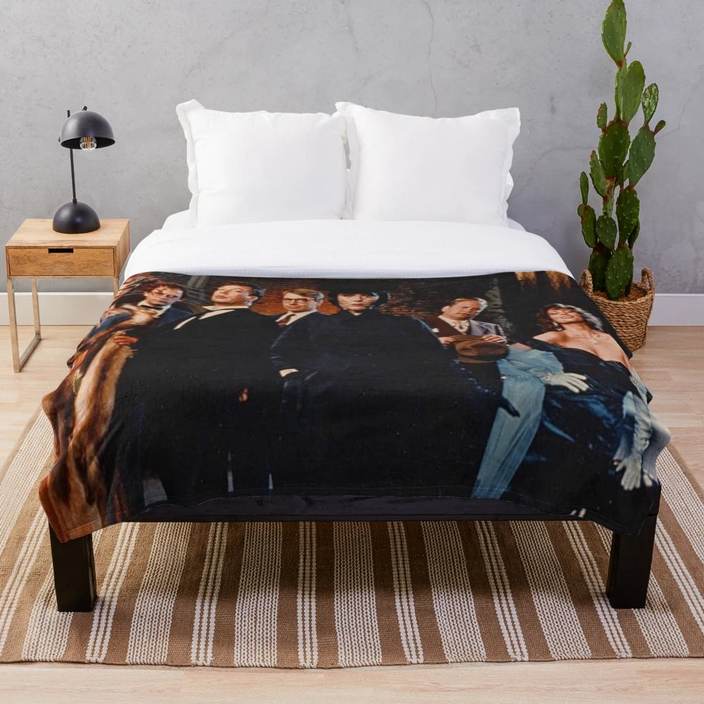 Soft plush blanket inspired by the classic 1985 film Clue