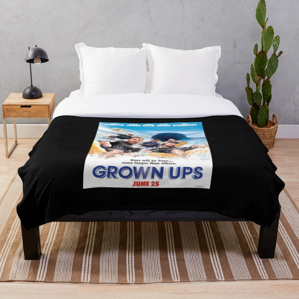Retro inspired plush blanket featuring Adam Sandler's Happy Gilmore movie