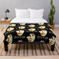 Plush blanket with vintage portrait of singer and actor David Cassidy