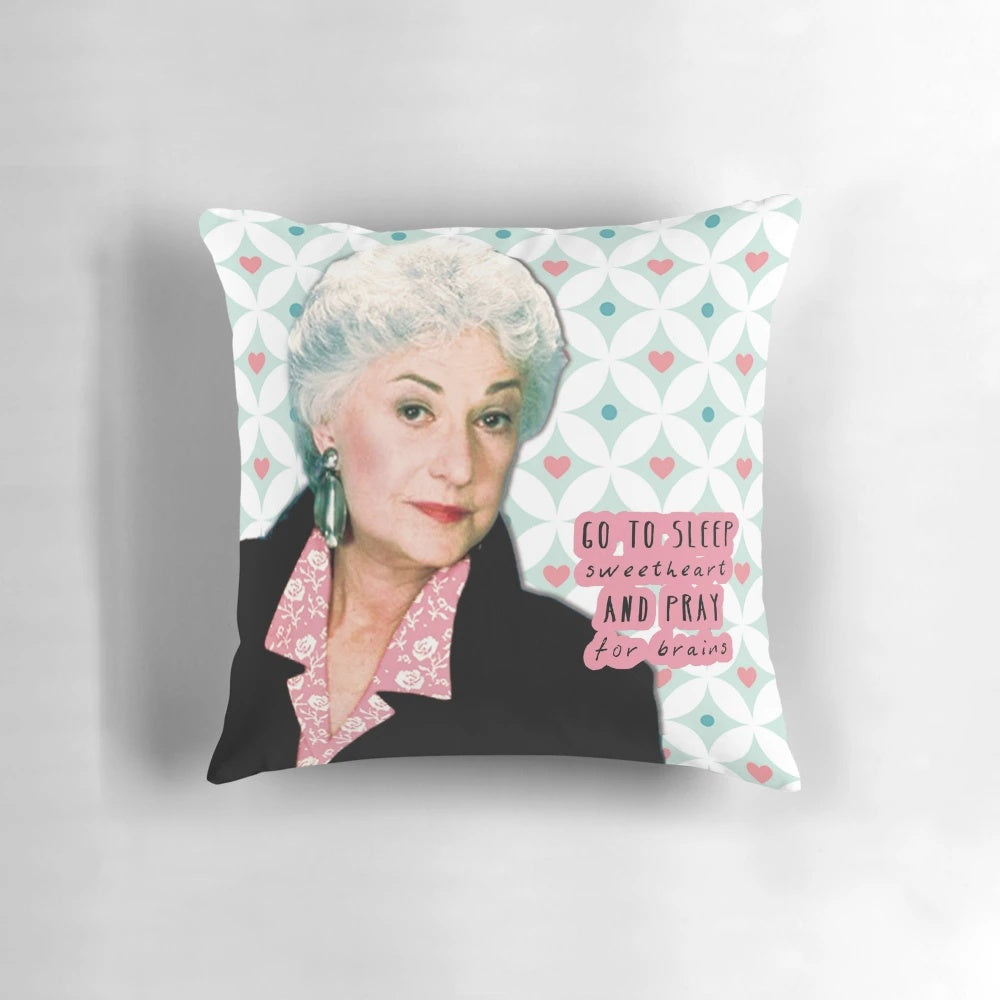 Retro inspired throw pillow featuring Dorothy Zbornak from the Golden Girls TV show