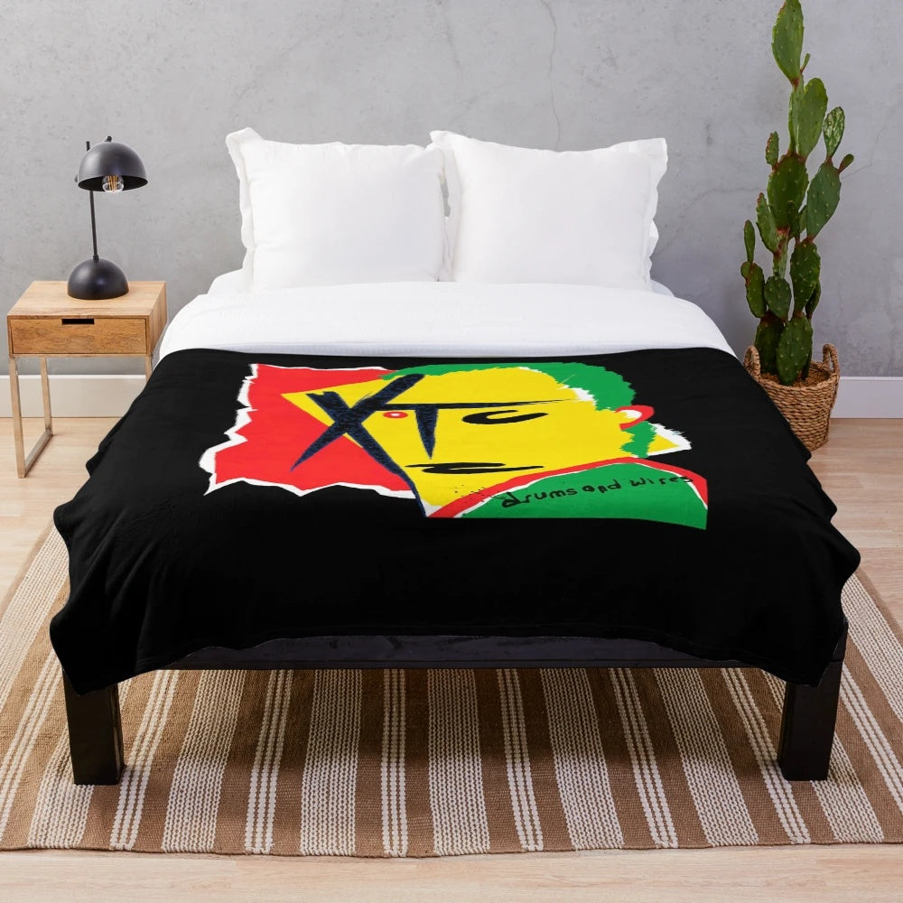 Drums and Wires Plush Blanket featuring XTC album art