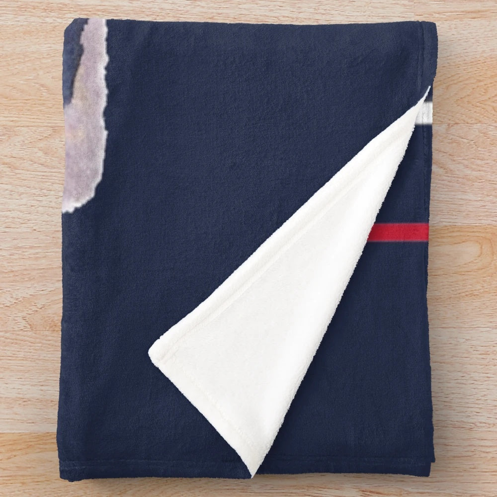 Retro inspired plush blanket featuring the emergency rescue squad 51 firetruck from the 1970s TV drama