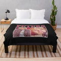 Evan Peters Retro Plush Blanket with Vintage Pop Culture Imagery