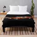 Plush blanket featuring the iconic General Lee car from the Dukes of Hazzard TV series